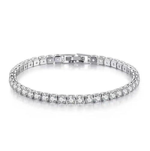 Solid 18K 14K Gold Moissanite Tennis Bracelet for Women D VVS1 Round