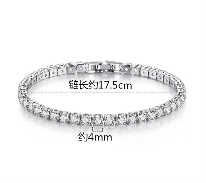 Solid 18K 14K Gold Moissanite Tennis Bracelet for Women D VVS1 Round