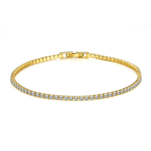 Solid 18K 14K Gold Moissanite Tennis Bracelet for Women D VVS1 Round