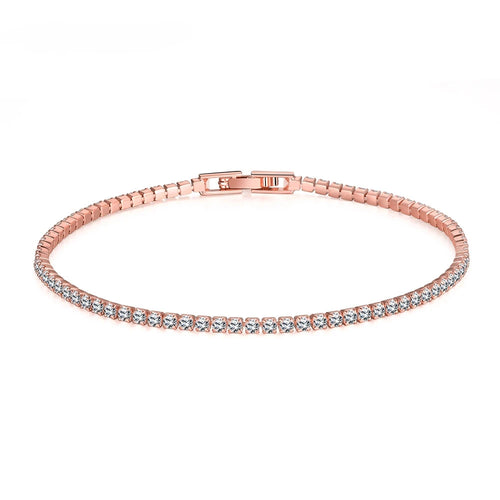 Solid 18K 14K Gold Moissanite Tennis Bracelet for Women D VVS1 Round